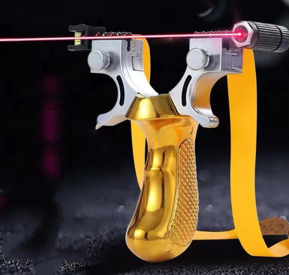 High Precision Laser-Guided Slingshot