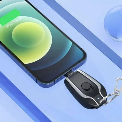 Wireless Portable Mini Keychain Charger 1500mAh Emergency Power Supply