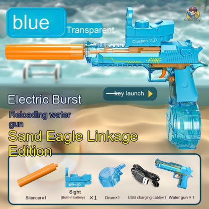 Electric Desert Eagle Water Gun – Full Auto Rapid Fire Water Blaster Toy