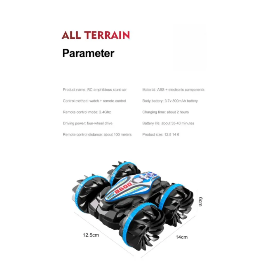 RC 4WD Off-Road Amphibious Toy Car