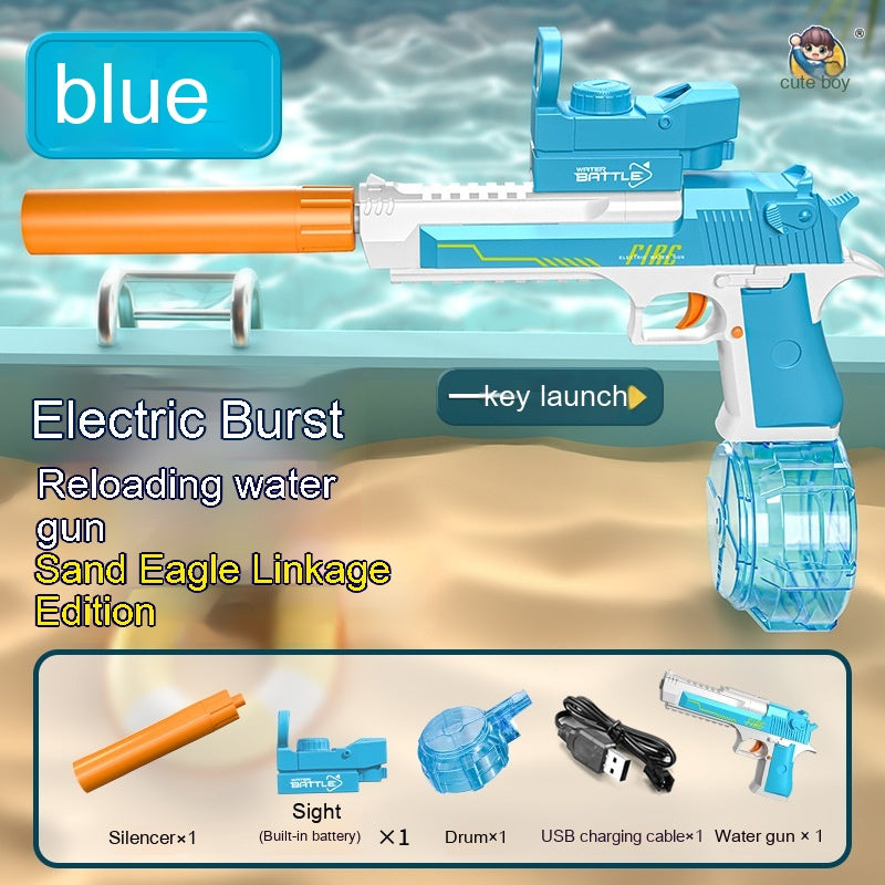 Electric Desert Eagle Water Gun – Full Auto Rapid Fire Water Blaster Toy
