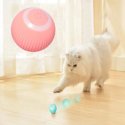 Smart Automatic Cat Rolling Ball Toy – Interactive LED Self-Moving Teaser Ball with Obstacle Avoidance