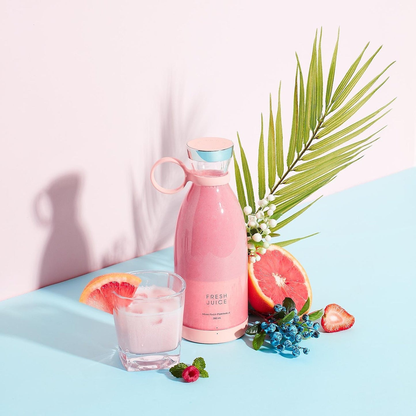 Portable Electric Juicer Blender – USB Rechargeable Mini Smoothie Maker Cup with Stainless Steel Blades