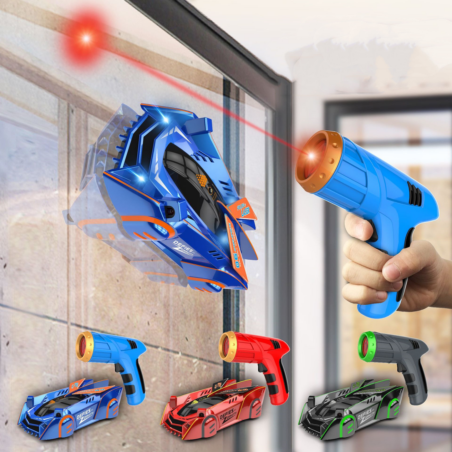 RC Wall Climbing Car Toy Infrared Laser Control