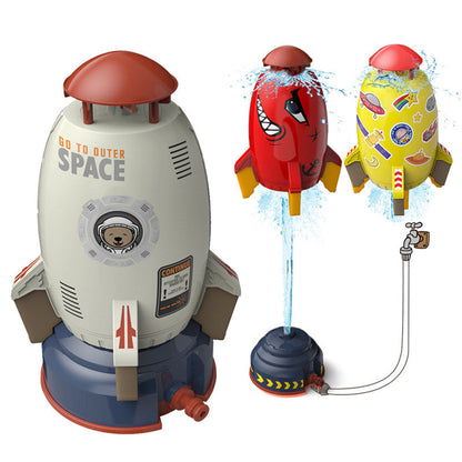 Rocket Water Sprinkler Toy for Kids Outdoor Garden Summer Fun Interactive Play
