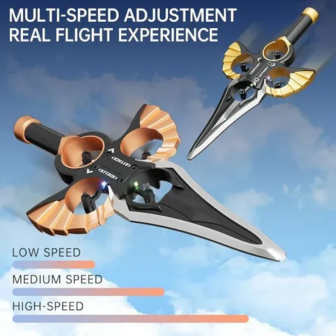 RC Flying Sword Fighter Plane Dual Control Stunt Glider