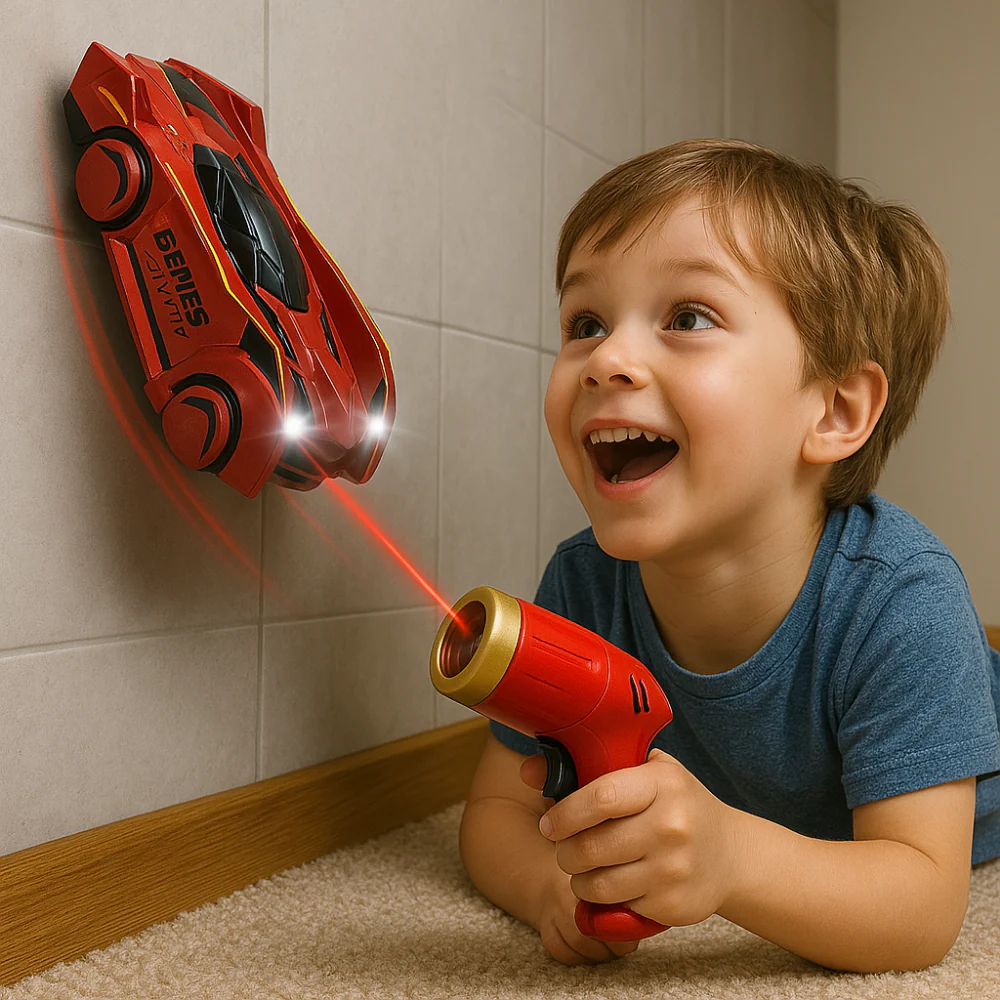 RC Wall Climbing Car Toy Infrared Laser Control