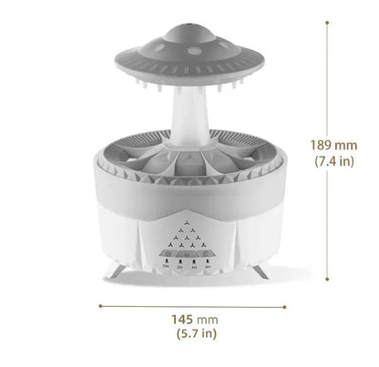 UFO Mushroom Humidifier with Raining Cloud Lamp Aromatherapy