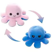 Octopus Plush Doll Toy Changeable Face Flip Side Stuffed Animal