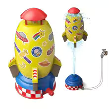 Rocket Water Sprinkler Toy for Kids Outdoor Garden Summer Fun Interactive Play