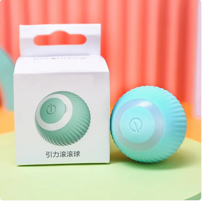 Smart Automatic Cat Rolling Ball Toy – Interactive LED Self-Moving Teaser Ball with Obstacle Avoidance
