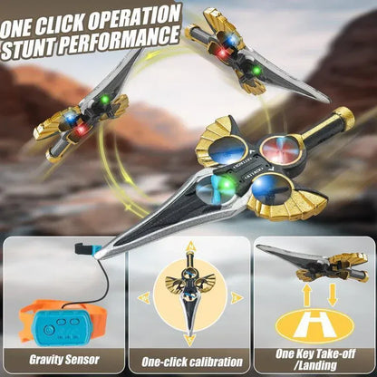 RC Flying Sword Fighter Plane Dual Control Stunt Glider