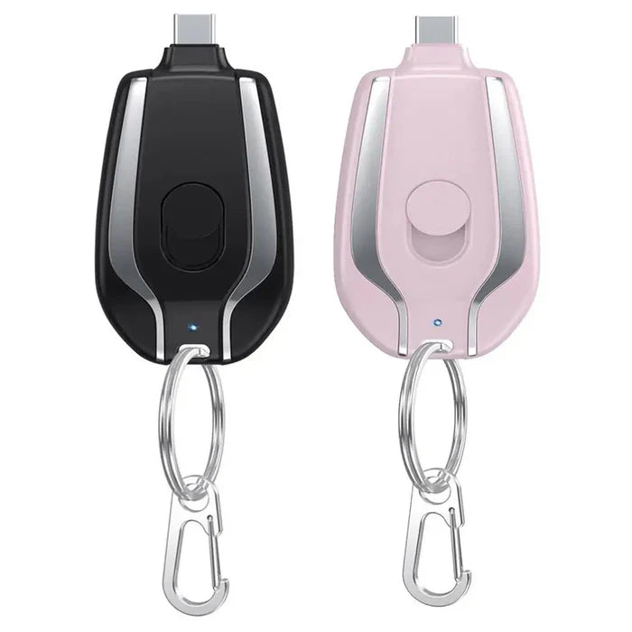 Wireless Portable Mini Keychain Charger 1500mAh Emergency Power Supply